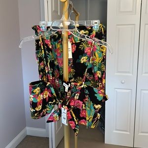 Express x Rocky Barnes brand new linen and cotton tropical set